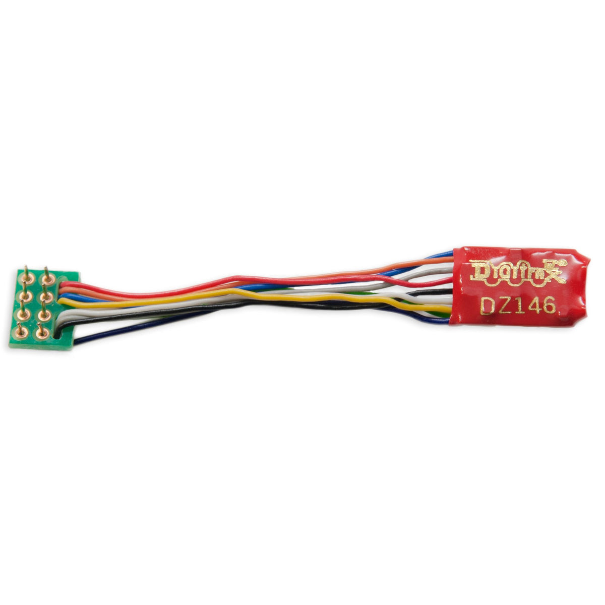 Digitrax DZ146PS Z/N/HO Series 6 DCC Decoder, 1A / 4 FX3 / 8-Pin Medium Plug (1.2" Wires)