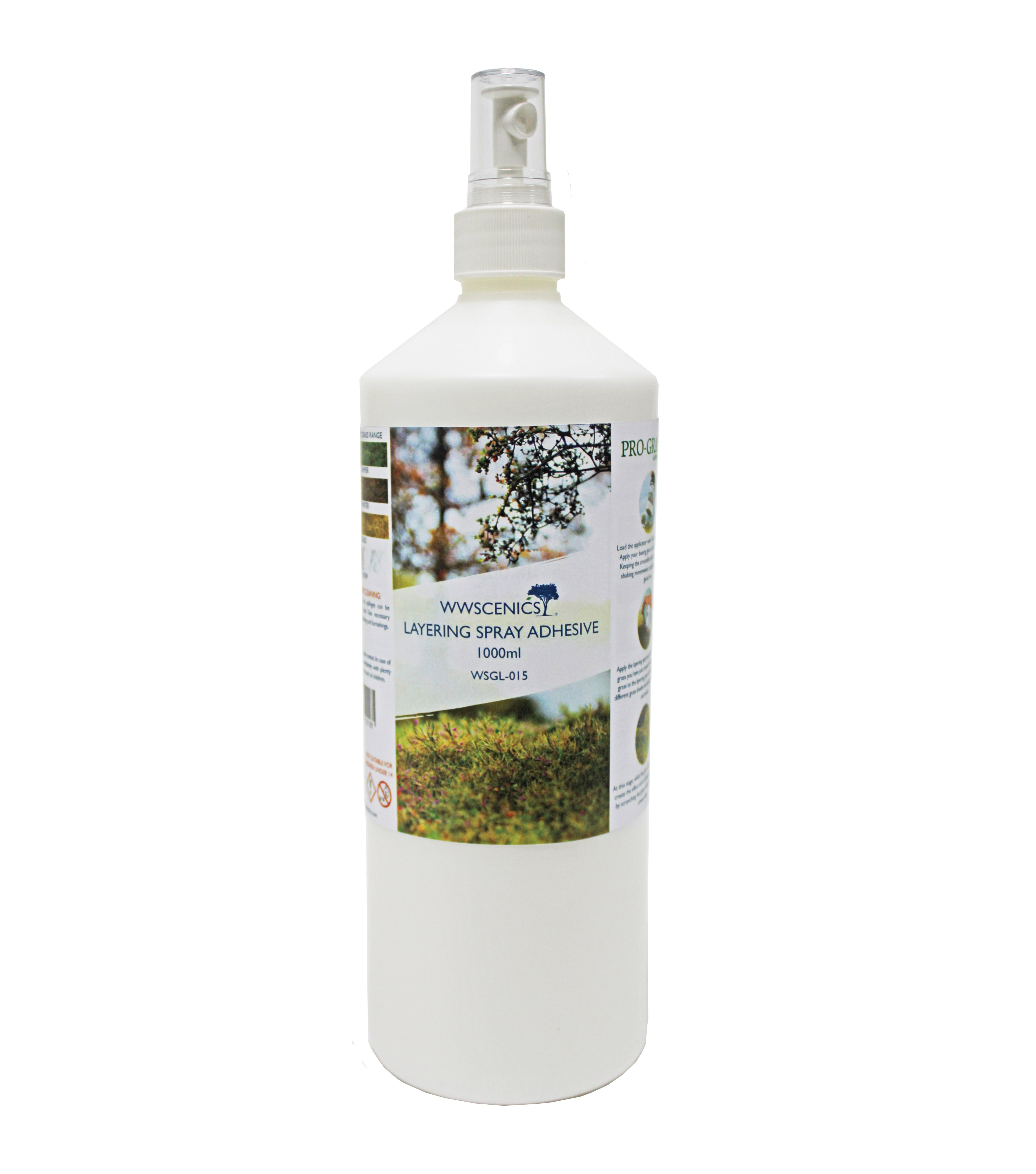 Peco WSGL015 WWS Static Grass Layering Spray Adhesive 1000 ml