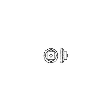 Grandt Line 5066 HO Scale 1-1/4" Nut with 3" Malleable Iron Washer - pkg(175)
