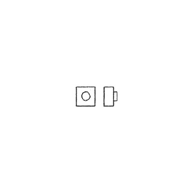 Grandt Line 82 O Scale 2-1/2" Square Nut - No Washer - pkg(100)