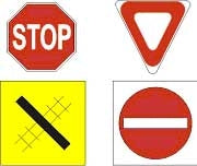 Osborn Models 1011 HO Scale Osborn Models 1011 - Road Signs - 29 signs + 30 posts