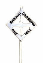 Osborn Models 1054 HO Scale Osborn Model Kits HO 1054 Railway Crossing Signs Kit - 10 signs
