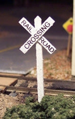 Osborn Models 1061 HO Scale Osborn Model Kits HO 1061 United States Cross Bucks Railroad Crossing Sign Kit (5)