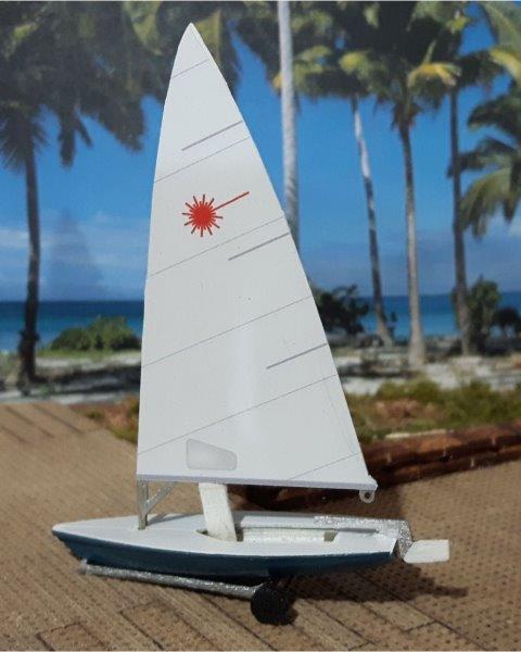 Osborn Models 3129 N Scale Laser Dinghy Sailboat (2) - 2 kits