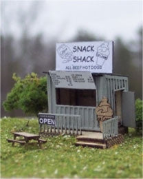 Osborn Models 3072 N Scale Osborn Model Kits N 3072 Roadside Snack Shack Kit - 1 shack + 3 picnic tables