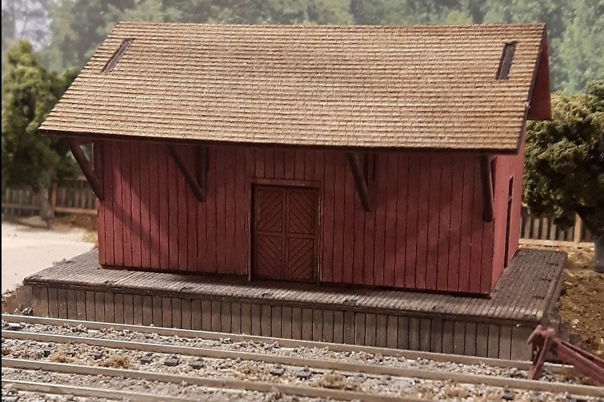 Osborn Models 3121 N Scale General Purpose Freight Shed - 1 kit