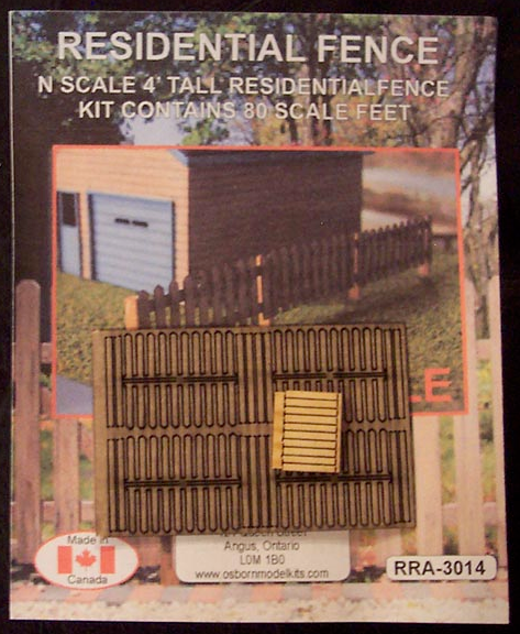 Osborn Models 3014 N Scale Residential Fence - 80 scale feet