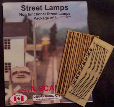 Osborn Models 3098 N Scale Osborn Models N 3098 Street Lamps Kit (8)