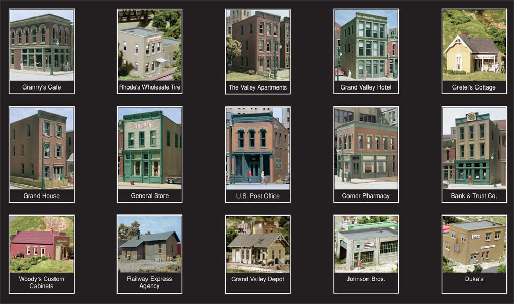 Woodland Scenics S1486 HO Scale City & Industry Building Set - 15 Kits