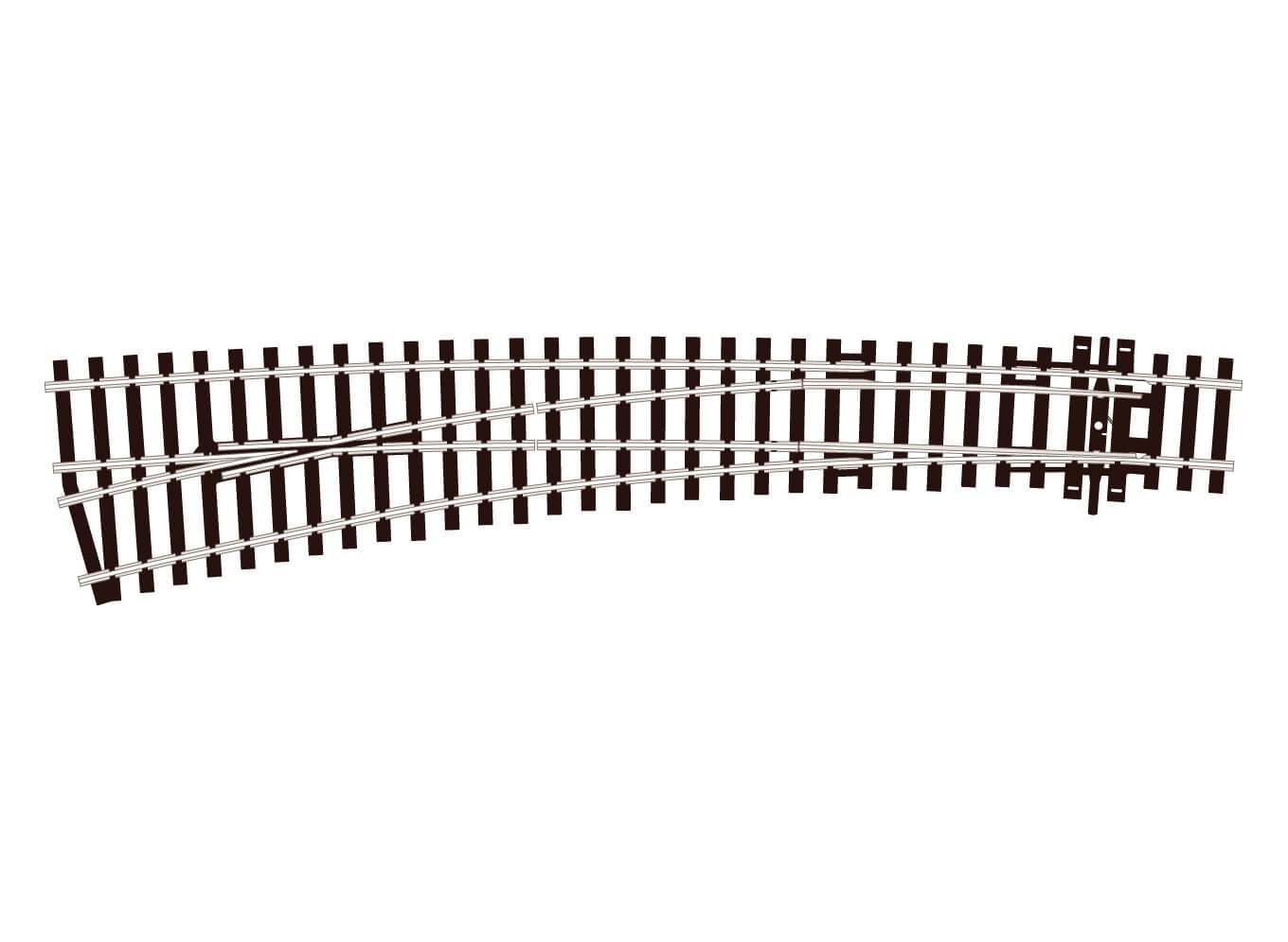 Peco SLE87 HO/OO Scale Code 100 Curved Double Left Hand