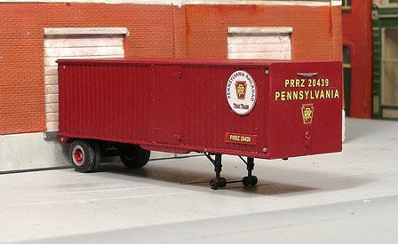T-026-2 1950s Era 30' Fruehauf Piggyback Trailer w/ Late Pennsy Decals