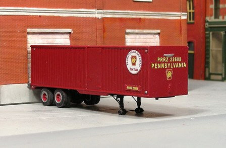 T-027-2 1950s Era 32' Fruehauf Piggyback Trailer w/ Late Pennsy Decals
