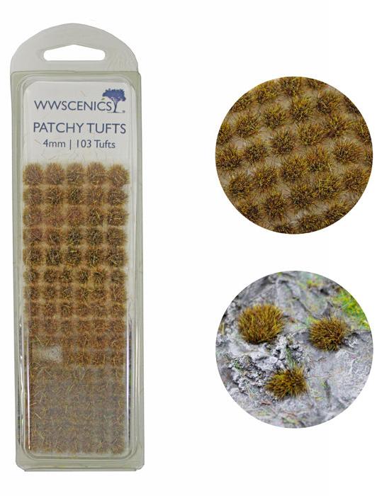 Peco W3TPA4 Patchy Tufts 4 mm x 103