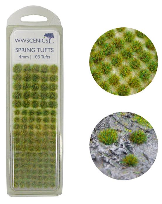 Peco W3TSP4 Spring Tufts 4 mm x 103