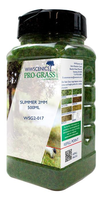 Peco WSG2017 2 mm Summer Static Grass - 500 ml Canister