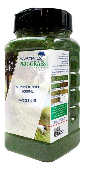 Peco WSG2018 2 mm Summer Static Grass - 1000 ml Canister