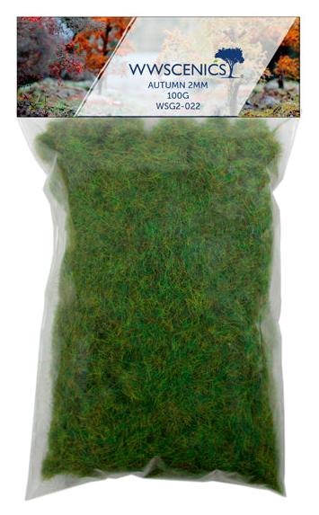 Peco WSG2022 Refill for 1000 ml Canister 2 mm Autumn Static Grass - 100 g