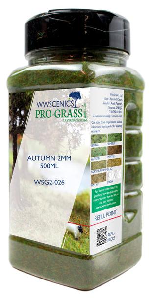 Peco WSG2026 2 mm Autumn Static Grass - 500 ml Canister