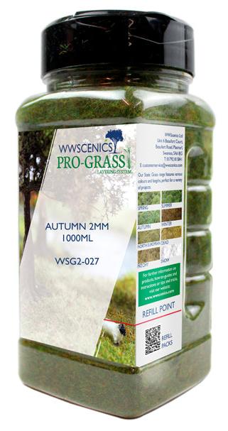 Peco WSG2027 2 mm Autumn Static Grass - 1000 ml Canister