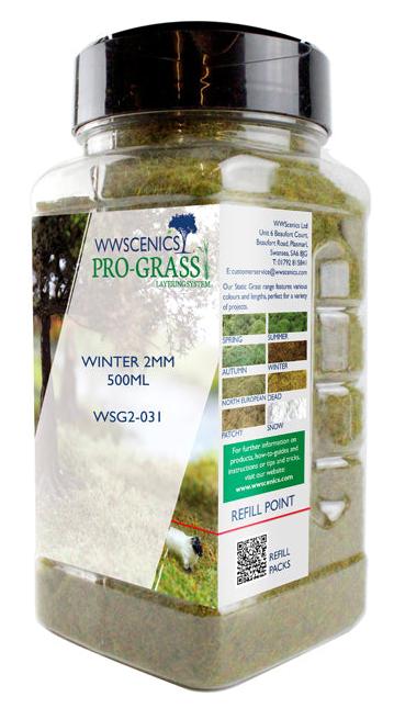 Peco WSG2035 2 mm Winters Static Grass - 500 ml Canister