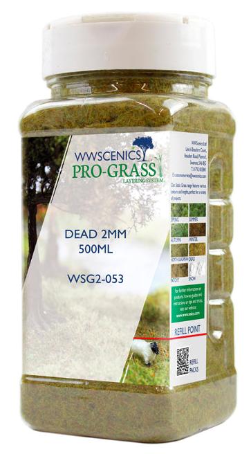 Peco WSG2053 2 mm Dead Static Grass - 500 ml Canister