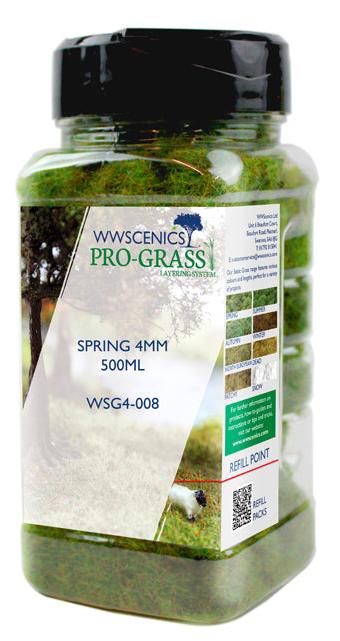 Peco WSG4008 4 mm Spring Static Grass - 500 ml Canister
