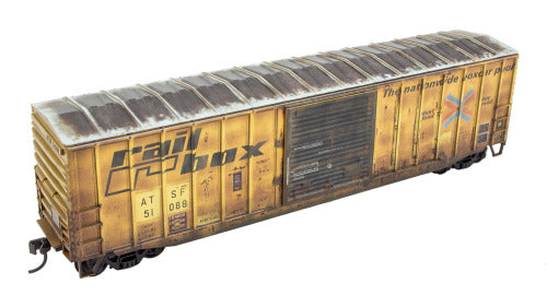 Micro-Trains 5600 10007 HO scale ATSF ex-Railbox 50' Exterior Post Box Car Kit