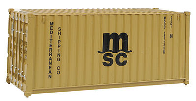 Walthers SceneMaster 8057 HO Scale 20' Container Mediterranean Shipping Co.