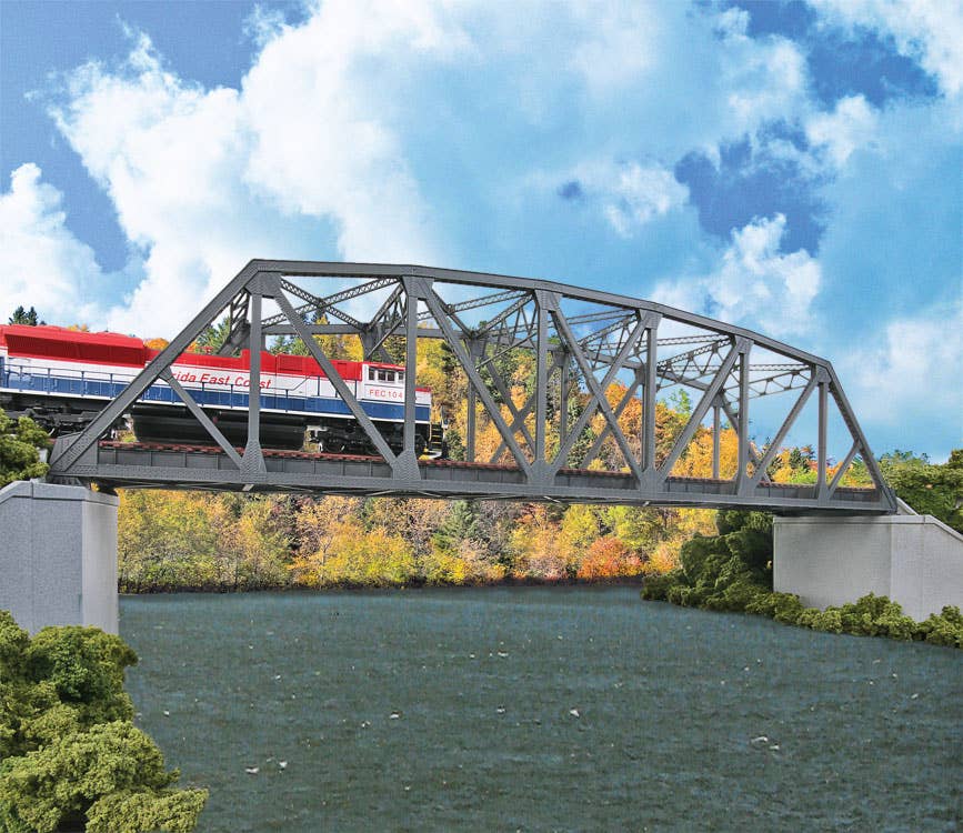 Walthers Cornerstone 4522 HO Scale Arched Pratt Truss Railroad Bridge - Double-Track Kit - 23 x 5 x 5-1/4" 58.4 x 12.7 x 13.3cm