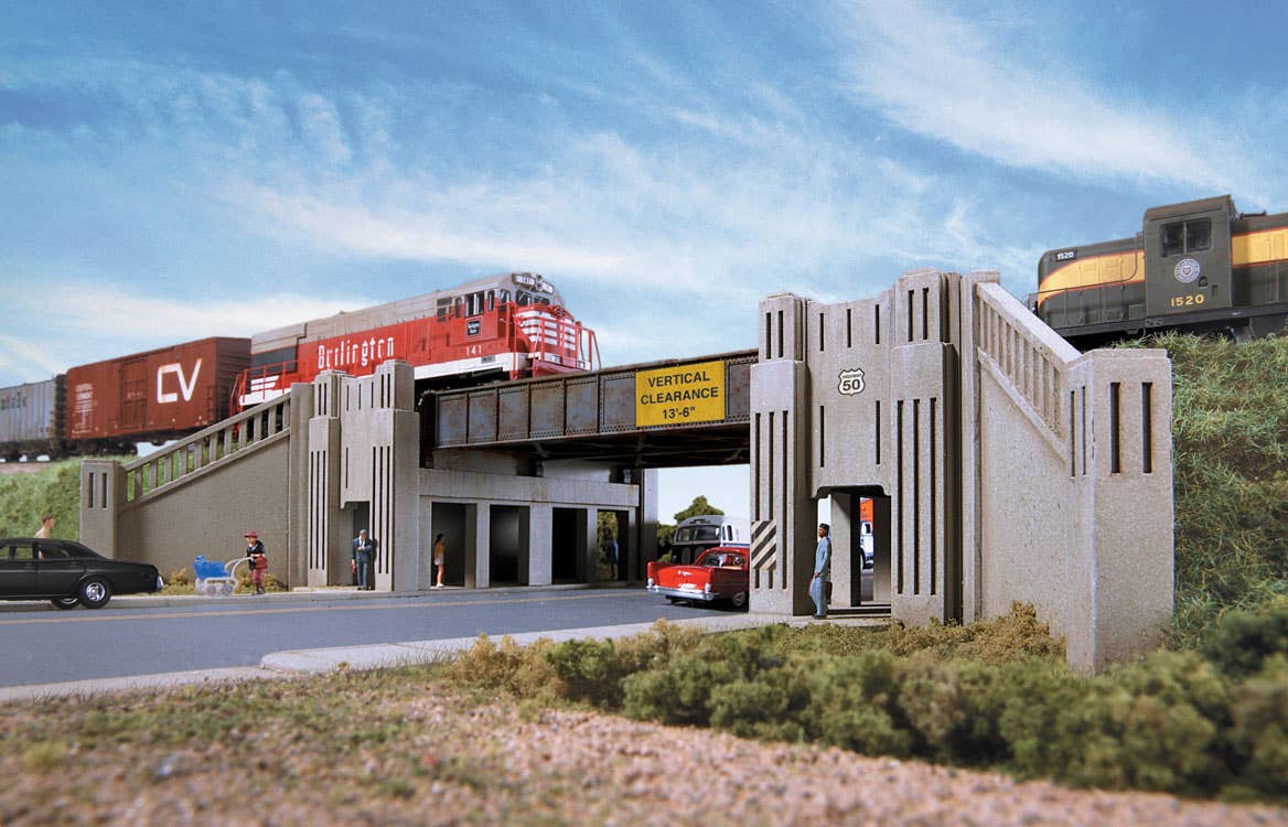 Walthers Cornerstone 3190 HO Scale Art Deco Highway Underpass - Kit - 13-7/8 x 11 x 6" 35.2 x 27.9 x 15.2cm