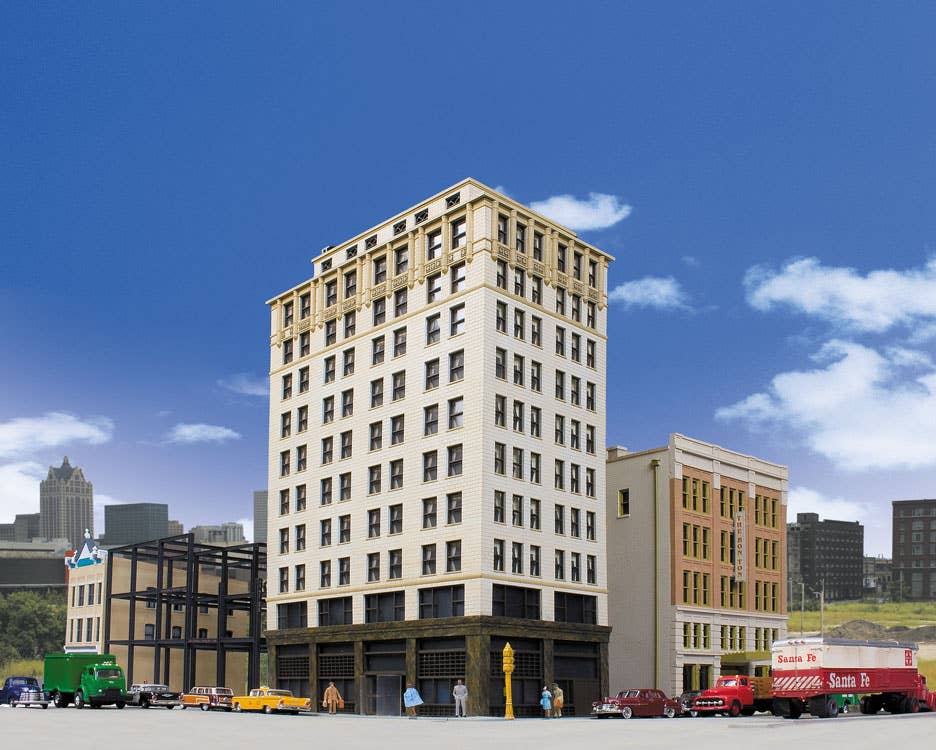 Walthers Cornerstone 3764 HO Scale Ashmore Hotel - Kit - 8-5/8 x 4-7/16 x 13-7/8" 21.9 x 11.2 x 35.3cm