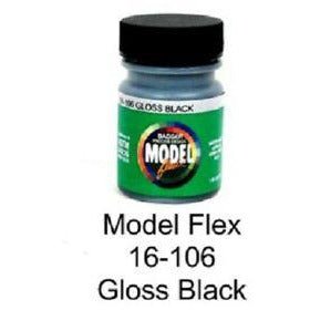 Badger 16106 Modelflex Gloss Black Acrylic Paint 1 oz