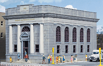 Walthers Cornerstone 3031 HO Scale Bailey Savings and Loan - Kit - 10-1/8 x 5-15/16 x 5-1/2" 25.7 x 15 x 13.9cm
