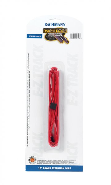Bachmann 44498 HO Scale E-Z Track Red Terminal Wire - 10'