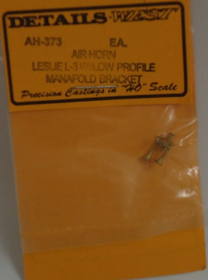 Details West 373 HO Scale Air Horn: Leslie L-3 with Low-Profile Manifold Bracket - 1
