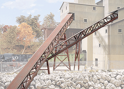Walthers Cornerstone 3149 HO Scale Belt Conveyor - Kit pkg(3)
