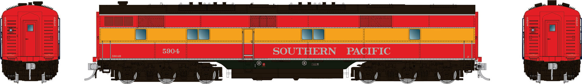 Rapido HO EMD E7B (DC/Silent): Southern Pacific - Daylight: #5904