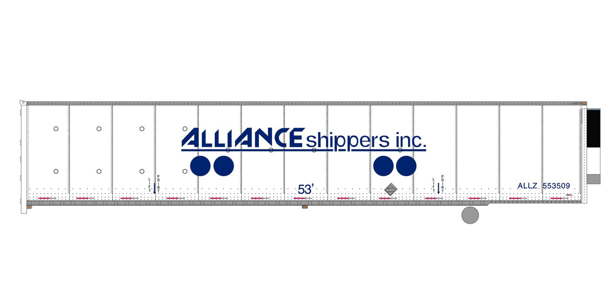 Bowser HO scale RoadRailer Alliance Shippers ALLZ