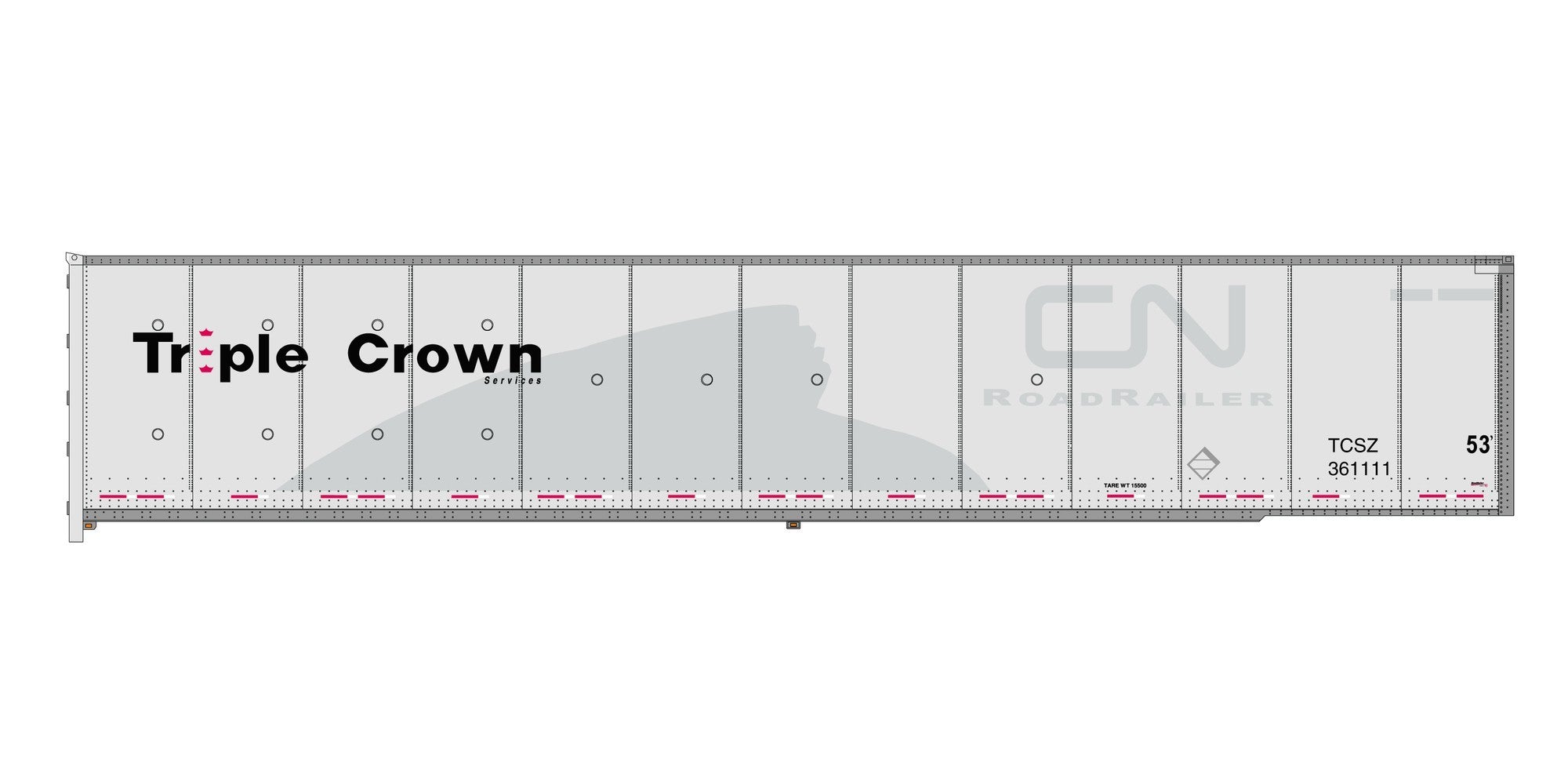 Bowser HO scale RoadRailer Triple Crown TCSZ ex-CN DuraPlate