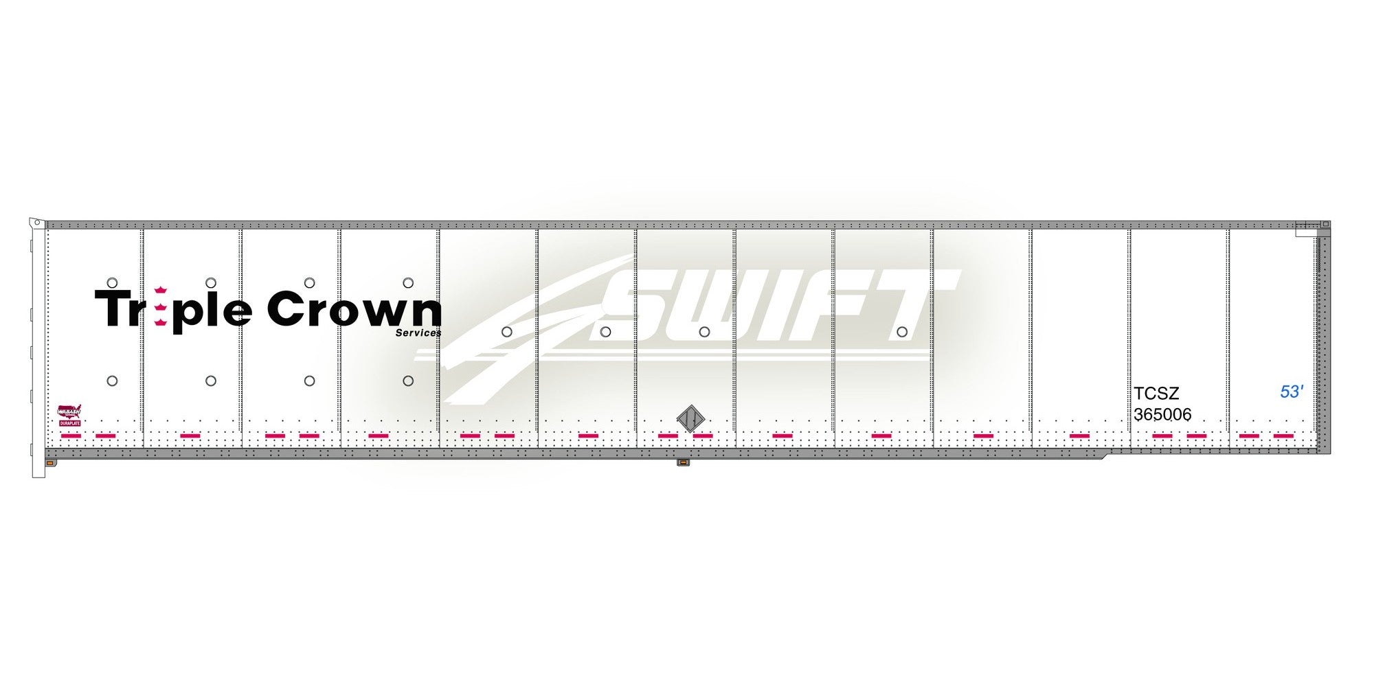 Bowser HO scale RoadRailer Triple Crown TCSZ ex-Swift DuraPlate