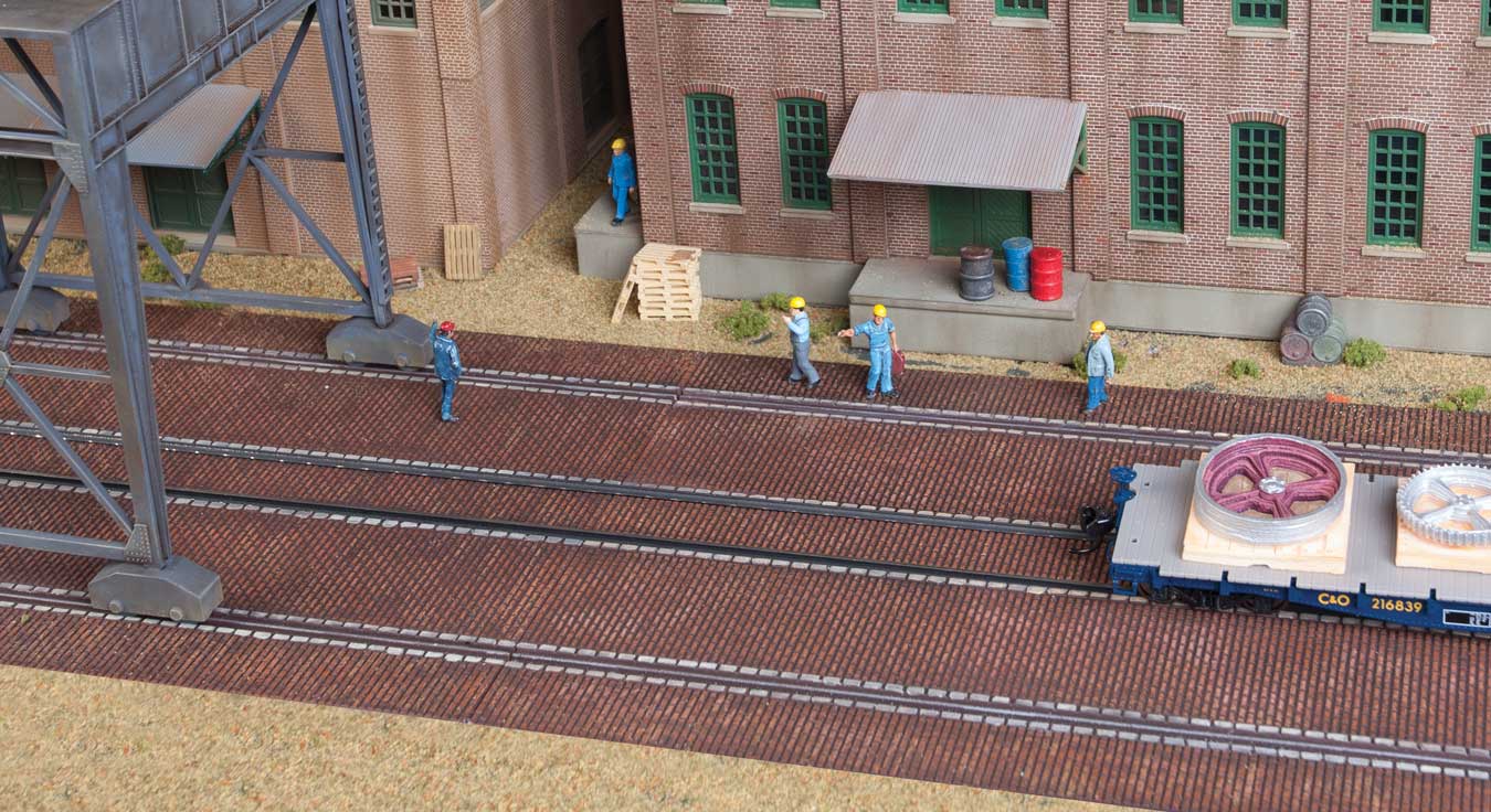 Walthers Cornerstone 4097 HO Scale Brick Craneway Base and Street 3-Pack - Kit - Each Section: 12-5/8 x 5-1/2" 32 x 13.9cm