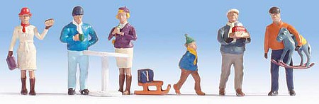 Walthers SceneMaster 6069 HO Scale Holiday Shoppers pkg(6)