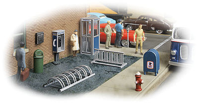 Walthers SceneMaster 4121 HO Scale City Street Accessory Package - Kit