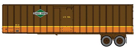 Walthers SceneMaster 2601 HO Scale 40' Trailer 2-Pack Illinois Central