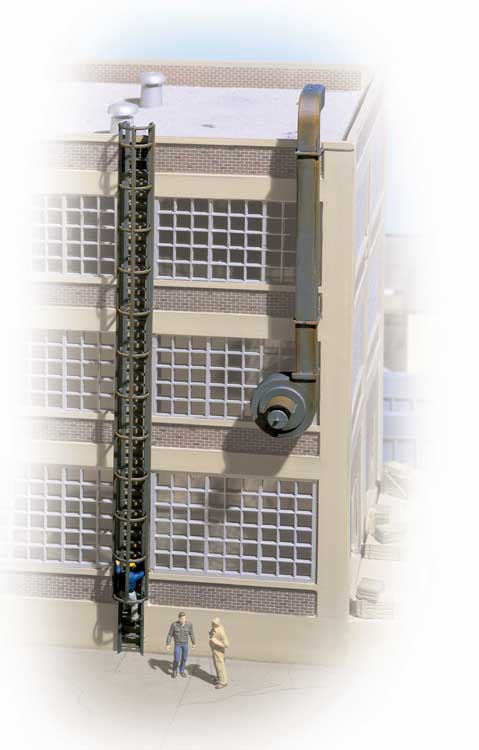 Walthers Cornerstone 3515 HO Scale Caged Ladders & Vents - Kit - 5 Each Ladders & Vents