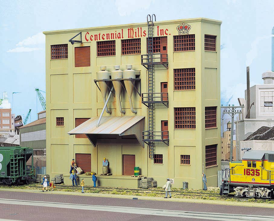 Walthers Cornerstone 3160 HO Scale Centennial Mills Background Building - Kit - 10-3/16 x 1-15/16 x 8-7/16" 25.4 x 4.8 x 21cm
