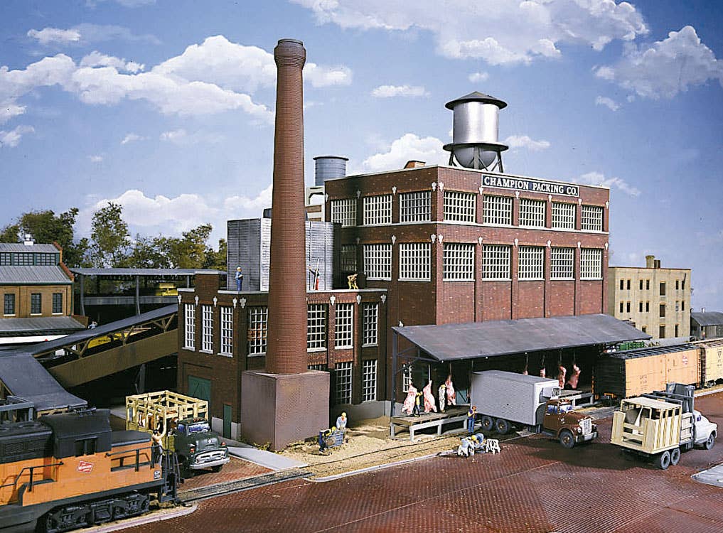 Walthers Cornerstone 3048 HO Scale Champion Packing Plant - Kit - 16-3/8 x 7-1/8 x 5-15/16" 40.9 x 17.8 x 13.2cm
