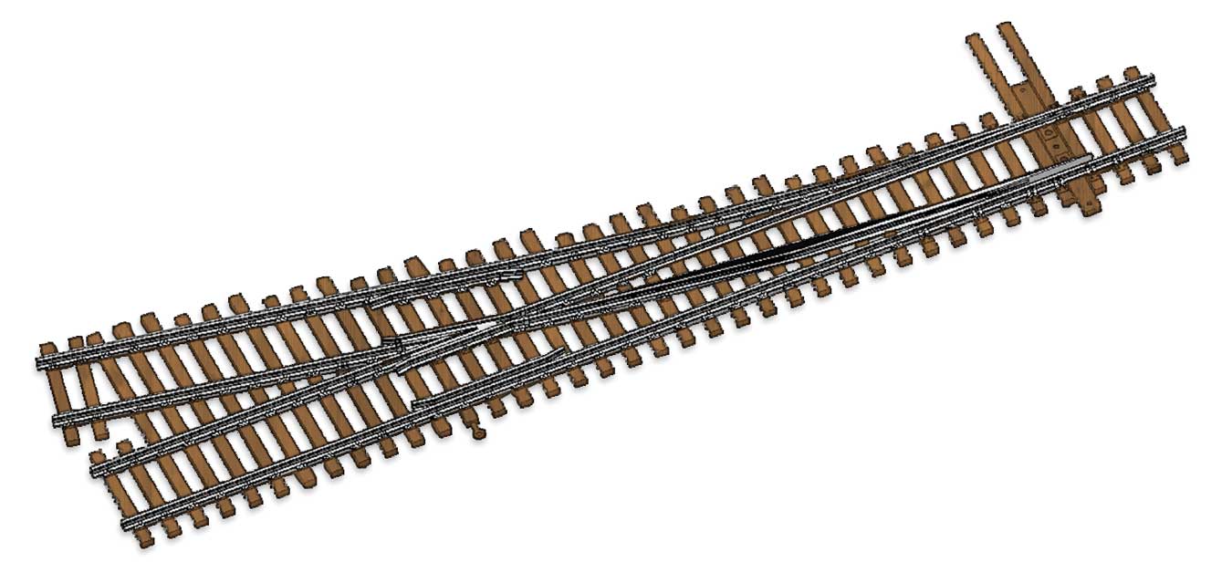 WalthersTrack 10016 HO Scale Code 100 Nickel Silver DCC-Friendly #5 Turnout - Right Hand