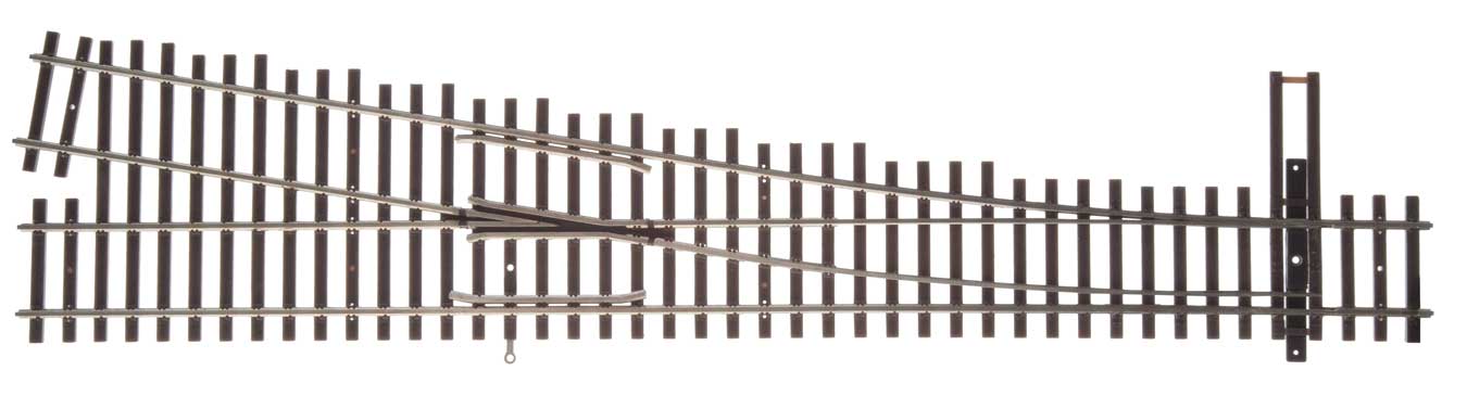 WalthersTrack 10018 HO Scale Code 100 Nickel Silver DCC-Friendly #6 Turnout - Right Hand