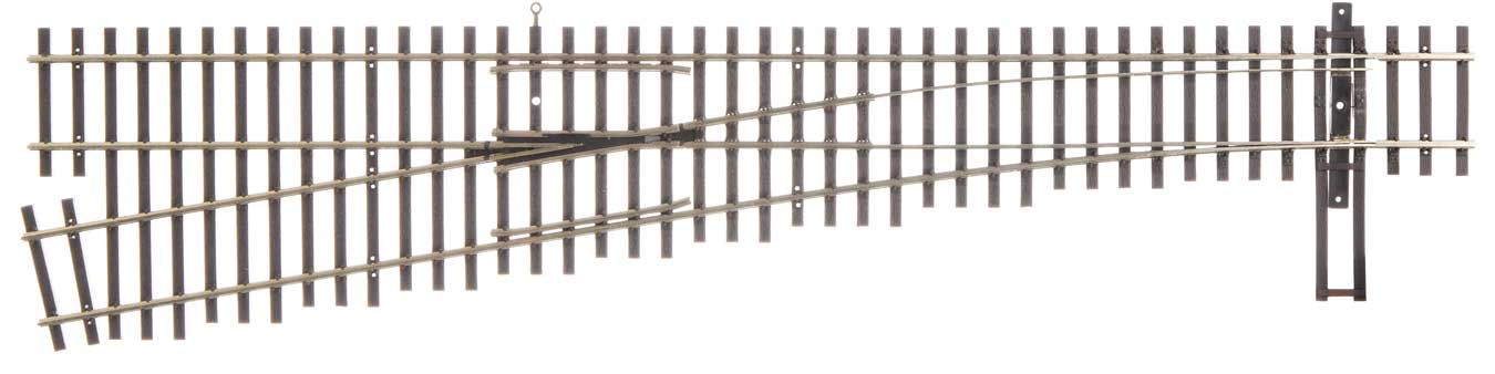 WalthersTrack 70017 HO Scale Code 70 Nickel Silver DCC Friendly Number 6 Turnout - Left Hand